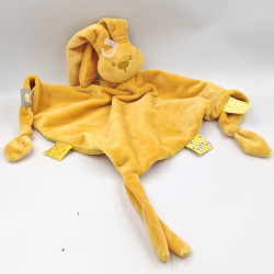 Doudou plat triangle lapin beige jaune Lapidou NATTOU