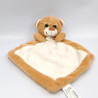 Doudou plat ours beige blanc FOREST