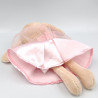 Doudou lapin beige robe rose danseuse