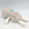 Doudou hérisson blanc gris vert rayé étoile MOTS D'ENFANTS