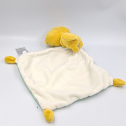 Doudou loutre jaune orange bleu A croquer mouchoir MOTS D'ENFANTS