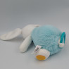 Doudou musical lapin blanc bleu jaune Lulu & Mael P'TIT BISOU