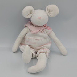Doudou souris blanche rose Le phare TCO