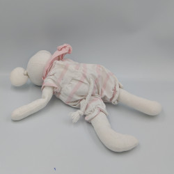 Doudou souris blanche rose Le phare TCO