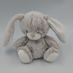 Doudou lapin beige marron blanc tout doux TEX