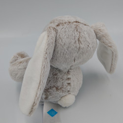 Doudou lapin beige marron blanc tout doux TEX