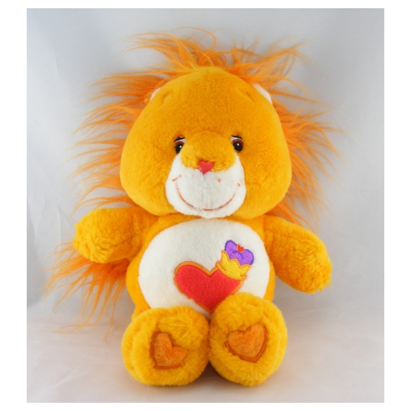 Peluche Bisounours lion orange coeur Toubrave CARE BEARS