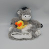 Doudou plat marionnette ane gris canard HISTOIRE D'OURS