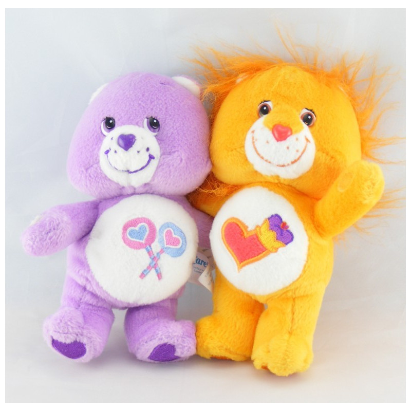Peluche Bisounours mauve Groscadeau sucettes CARE BEARS 20 cm