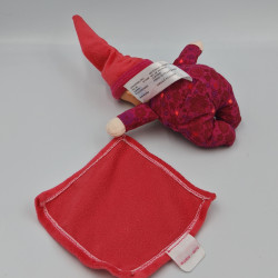 Doudou bébé avec mouchoir rose fleurs Minirêves COROLLE
