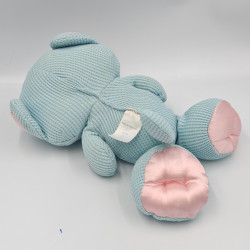Ancien Doudou chat bleu satin FISHER PRICE