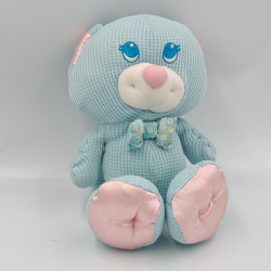 Ancien Doudou chat bleu satin FISHER PRICE