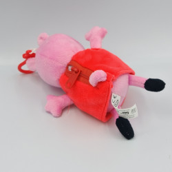 Doudou cochon rose rouge PEPPA PIG porte clef