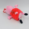 Doudou cochon rose rouge PEPPA PIG porte clef