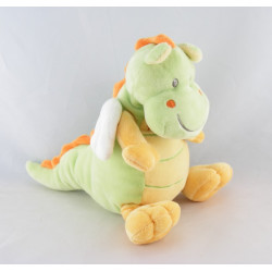 Doudou dragon vert jaune NICOTOY