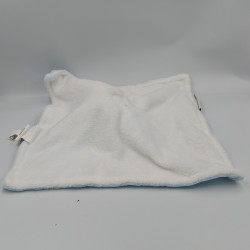Doudou plat ours bleu blanc BLANKETS AND BEYOND