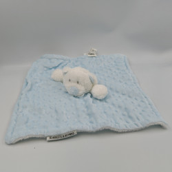 Doudou plat ours bleu blanc...