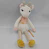 Doudou girafe Zarafa blanche rose grise