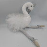 Doudou peluche cygne blanc gris SOFT FRIEND