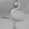Doudou peluche cygne blanc gris SOFT FRIEND