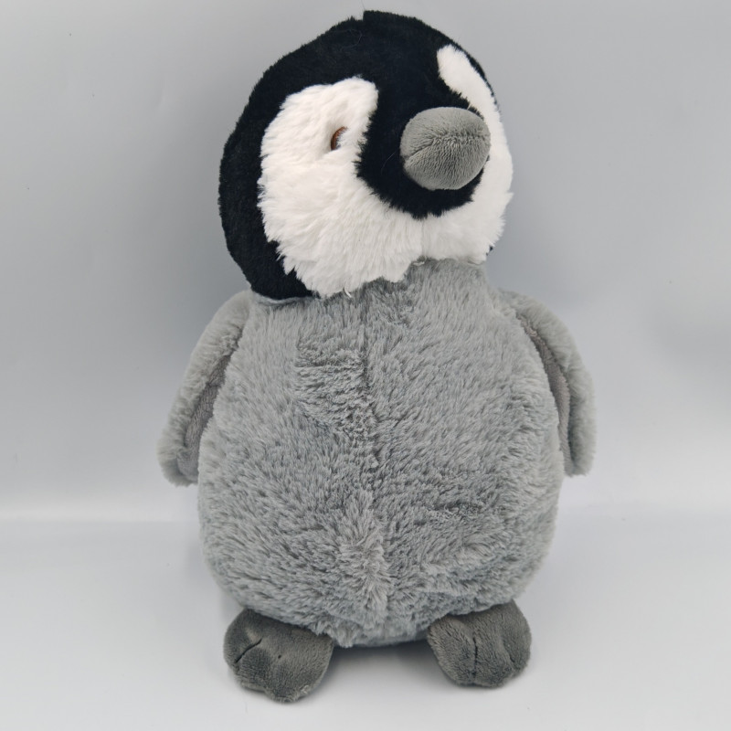 Peluche pingouin gris noir WILD REPUBLIC