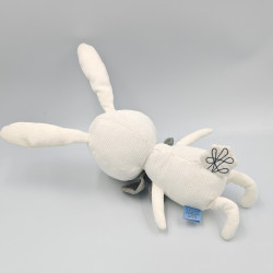 Doudou lapin blanc gris PICCA LOULOU