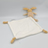 Doudou lapin beige mouchoir blanc PIOUPIOU MERVEILLES