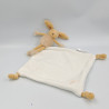 Doudou lapin beige mouchoir blanc PIOUPIOU MERVEILLES
