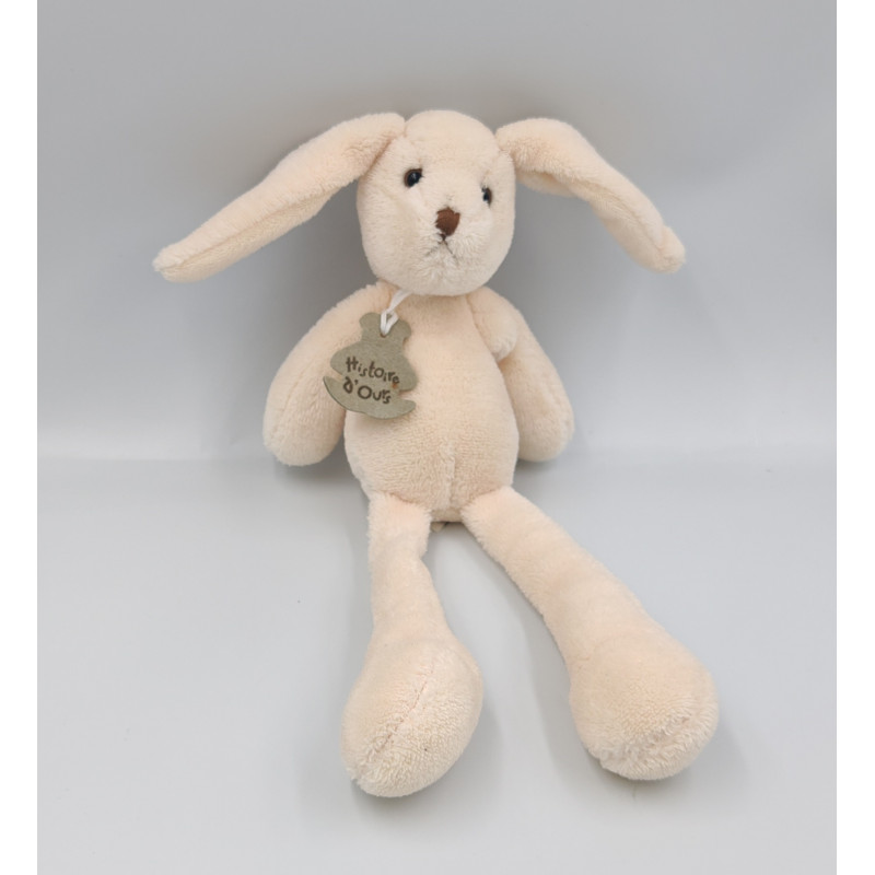 Doudou lapin écru blanc HISTOIRE D'OURS