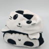 Peluche reversible chat noir blanc squelette