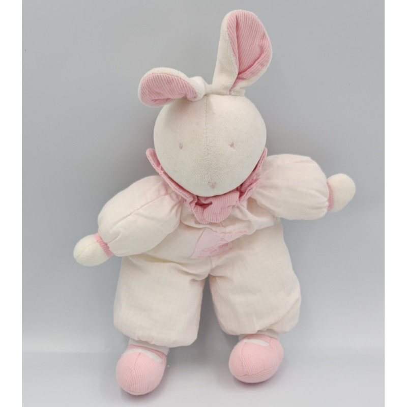 Doudou Lapin blanc rose Moulin Roty