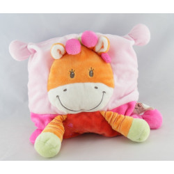 Doudou coussin Mimi la souris robe rose fleur NICOTOY KIABI