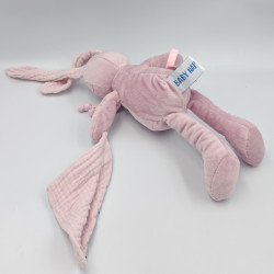 Doudou lapin rose cassis Lili mouchoir BABY NAT