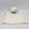 Doudou plat ours blanc bandanas gris beige KIABI SIMBA TOYS