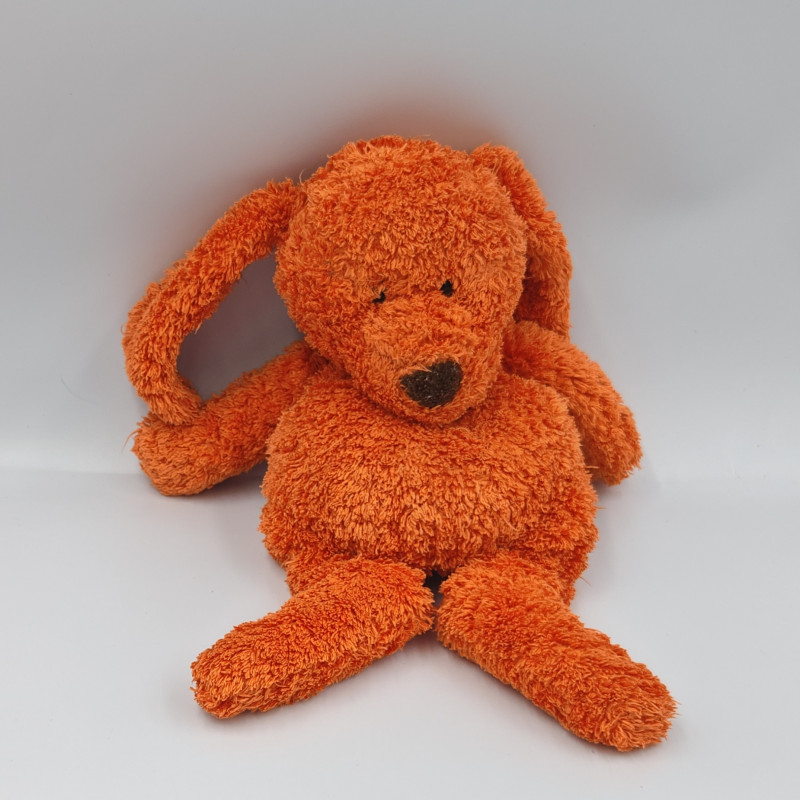 Doudou chien lapin orange NOUNOURS
