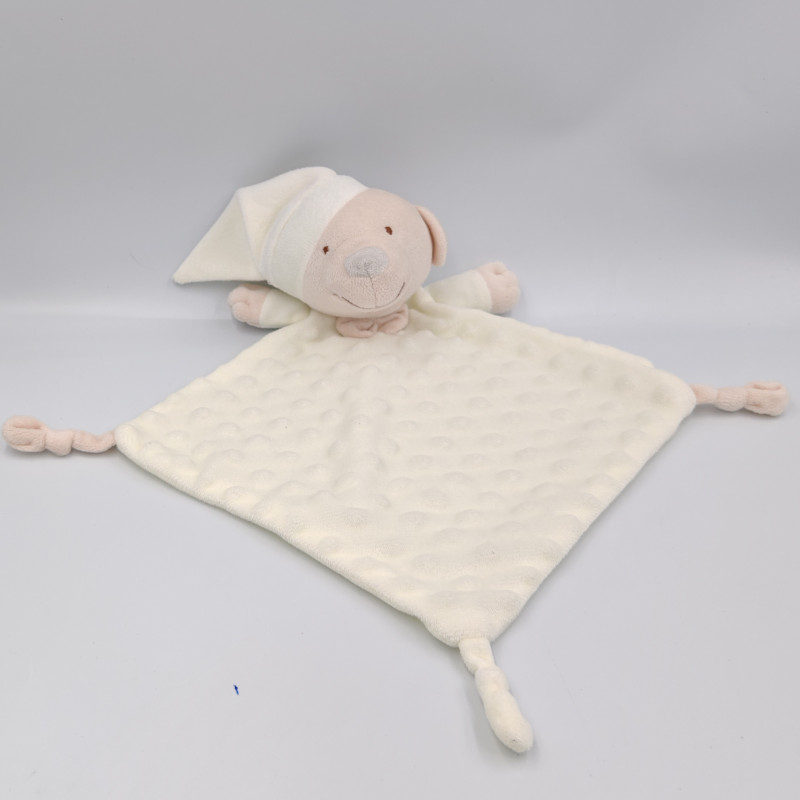 Doudou plat ours blanc INTERBABY