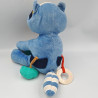 Doudou raton laveur renard bleu blanc orange NATURE ET DECOUVERTE