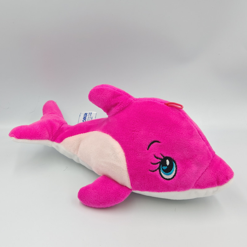 Doudou peluche dauphin rose SANDY