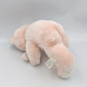 Doudou peluche ours rose blanc BABY CLUB
