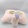 Coussin peluche licorne rose ATMOSPHERA