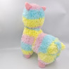 Peluche lama bleu jaune rose ALPACASSO