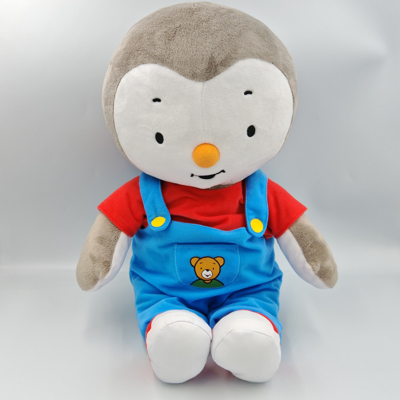 Grand Doudou Tchoupi salopette bleu rouge JEMINI