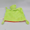 Doudou plat ours bleu vert rouge TENDER TOYS