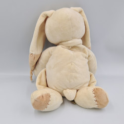Doudou lapin écru beige avec écharpe NICOTOY