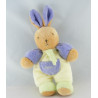 Doudou lapin boule ecru mauve vert TAKINOU