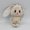 Doudou lapin beige blanc noeuds AUCHAN BABY