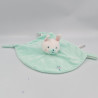 Doudou plat lapin bleu blanc étoile GIPSY