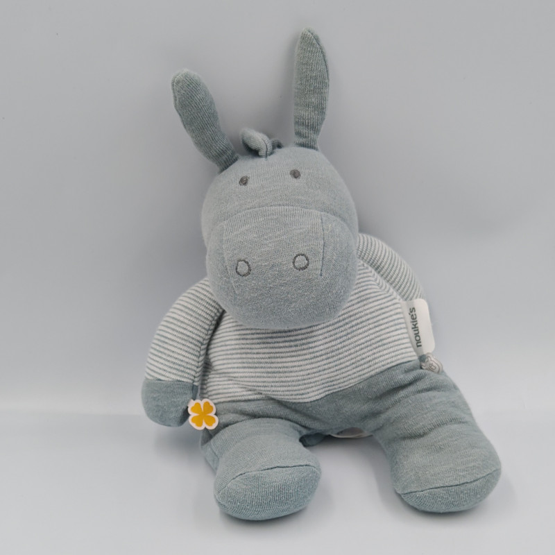 Doudou Ane Paco gris rayé NOUKIE'S