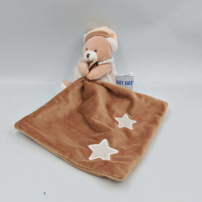 Doudou luminescent ours beige mouchoir Lumilunes BABY NAT