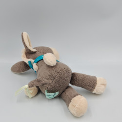 Doudou ane cheval marron blanc bleu DIPPITY AURORA
